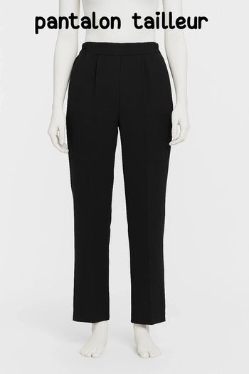 Pantalon tailleur femme noir