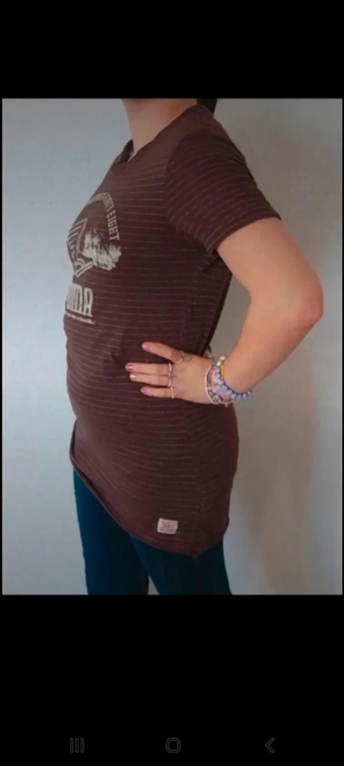 Tee-shirt marron - photo numéro 2