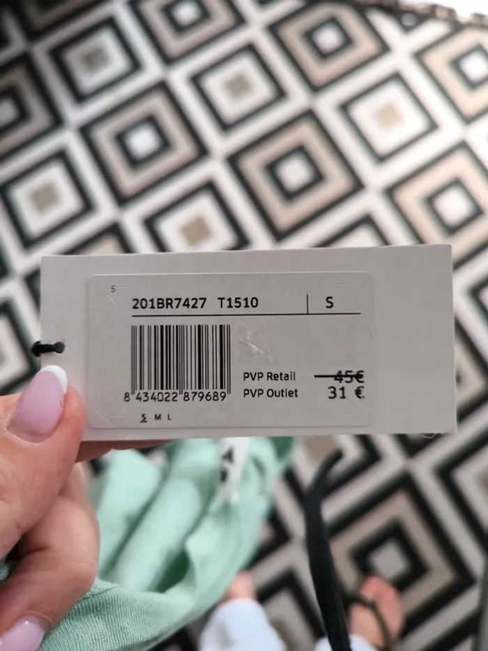 T-shirt vert sauge Bimba Y Lola – Taille S – Neuf avec étiquette - photo numéro 4