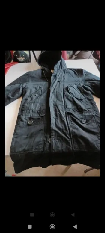 Blouson manteau parka homme Teddy Smith taille M avec capuche