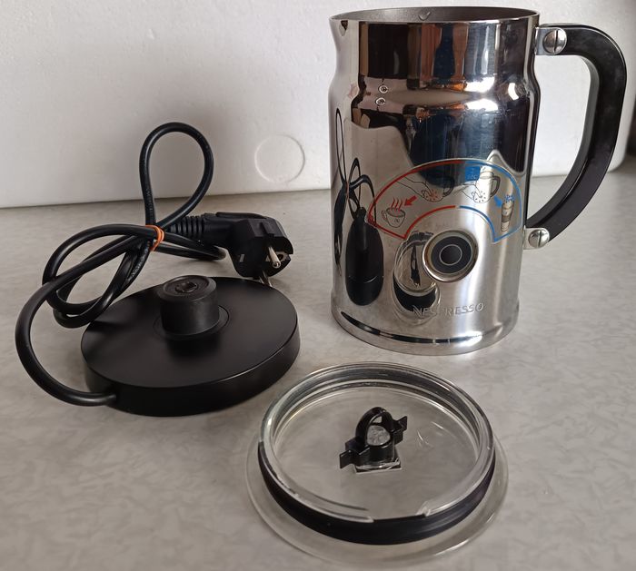 Mousseur à lait Nespresso Aeroccino Vintage modèle 3192 Acier inoxydable Complet