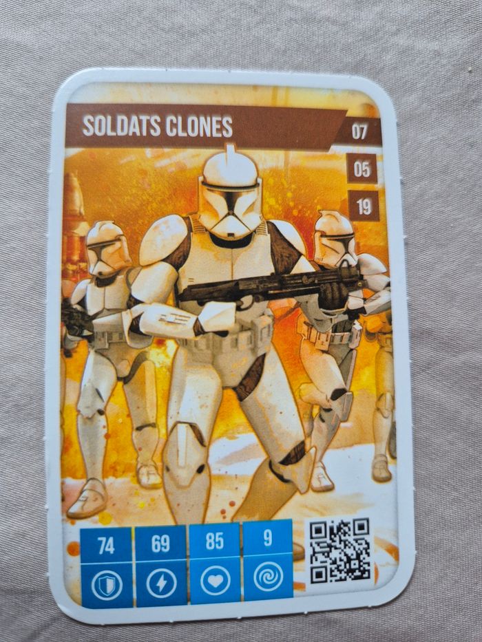 Carte Star Wars Auchan 2025 n° 07 Soldats clones