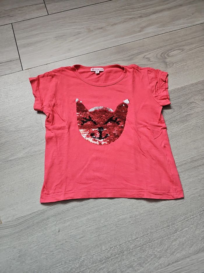 Tee shirt fille 5 ans à sequins reversibles u essentiel