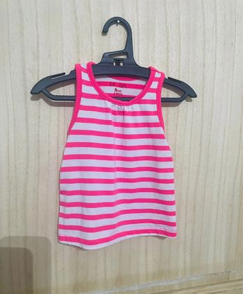 Débardeur rose basic dpam - 6 mois