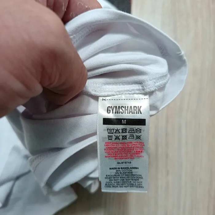 Teeshirt gymshark femme hauts  blanc M crop top - photo numéro 5