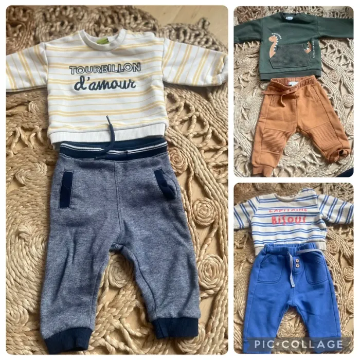 Lot 3 ensembles bébé garçon