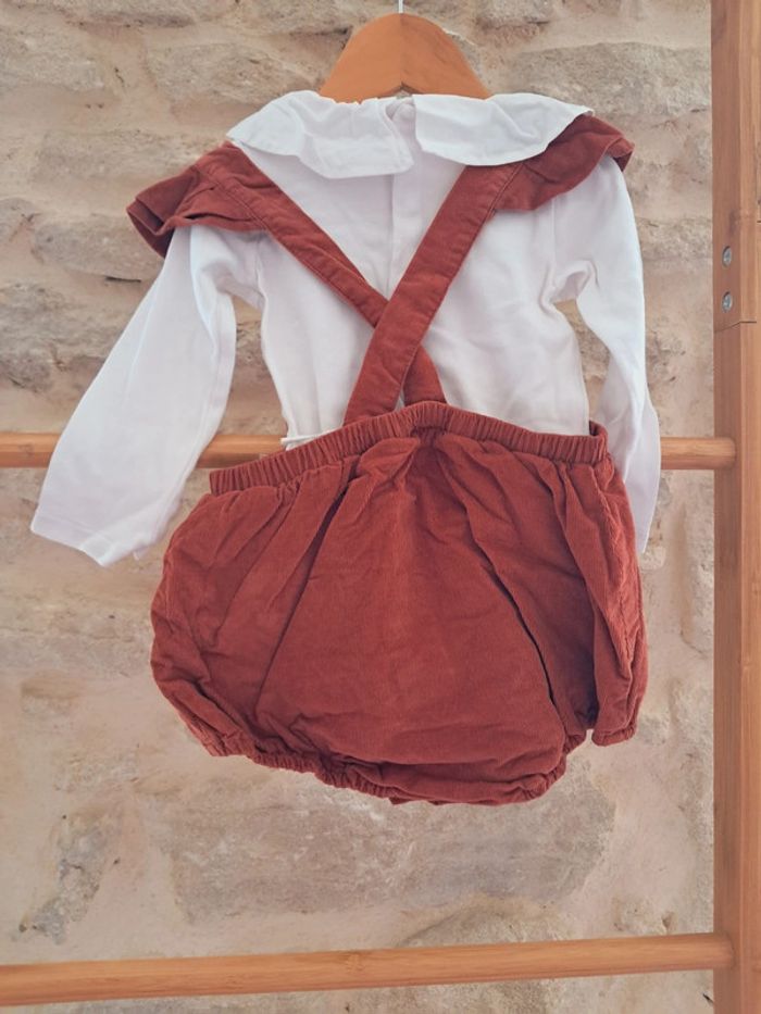 Neuf avec 🏷 Ensemble jacadi 18 mois salopette bloomer + body - photo numéro 3