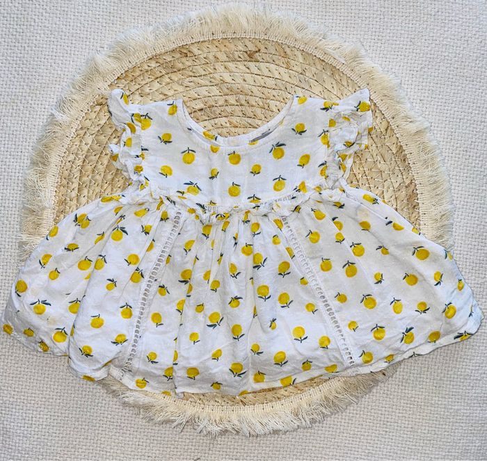 Robe tunique bébé citron