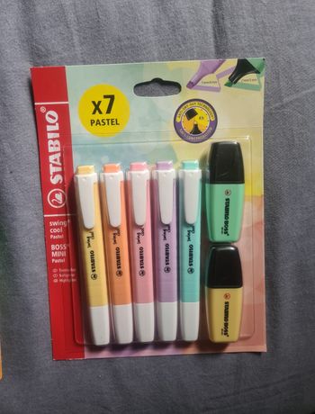 Lot de 5 surligneurs + 2 mini NEUFS