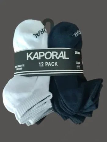 Lot de 12 paires de chaussettes invisibles homme Kaporal