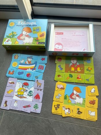 Nathan 31000 T'choupi Mon Premier Loto - Association d'Images et Apprentissage des 4 Saisons - Développe l'Observation et la Concentration - Jeu Educatif