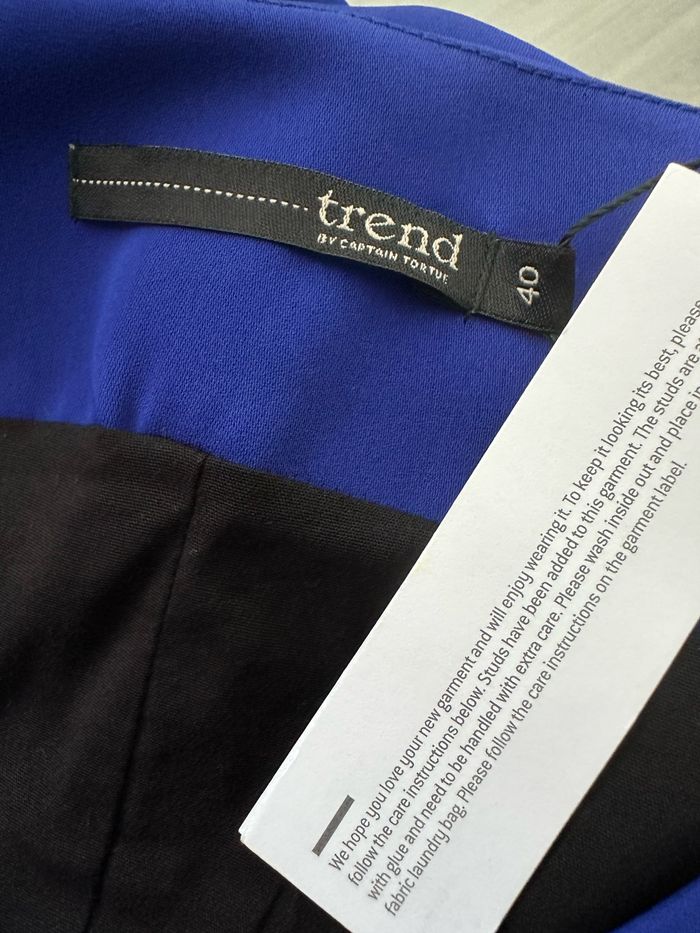 Robe asymétrique bleue électrique et noire Trend by Captain Tortue T40 L - photo numéro 7