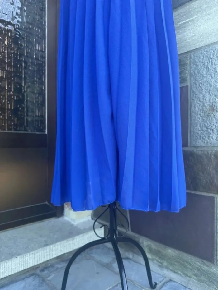 Jupe bleu plissée Amélie & Amélie - photo numéro 14