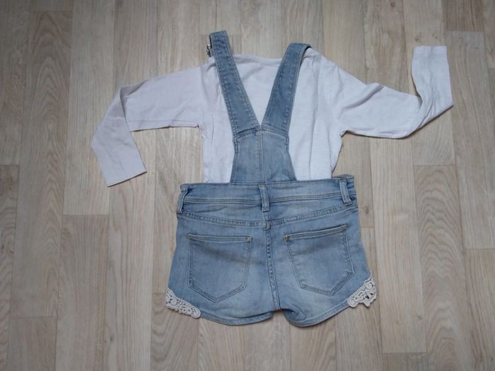 Ensemble salopette/short et haut à manches longues en excellent état - photo numéro 10