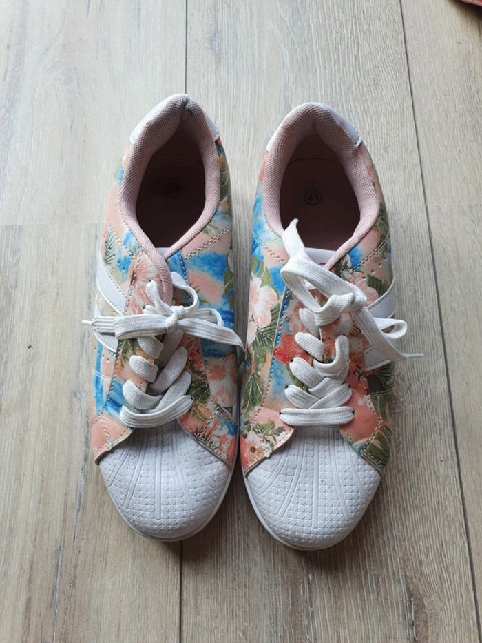 Baskets fleurs