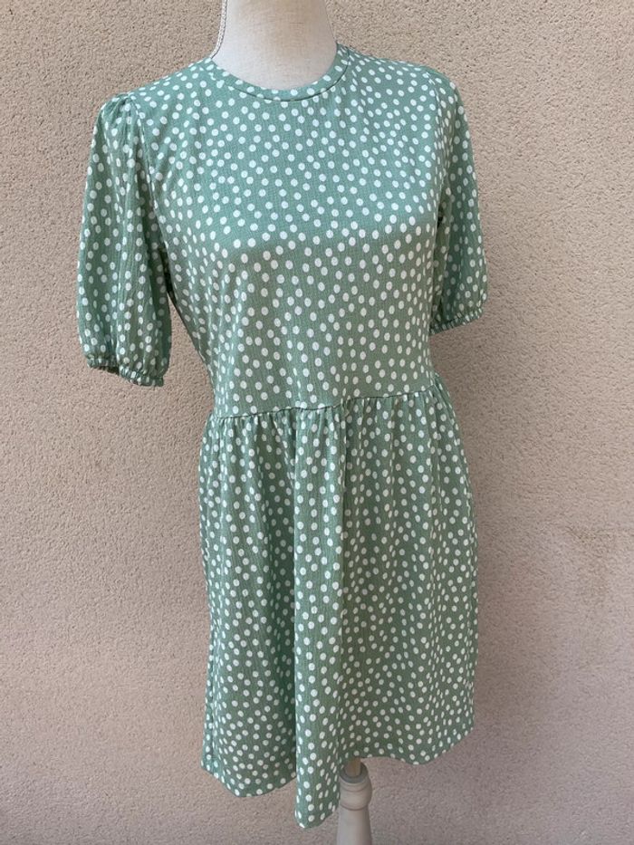 Robe à pois menthe