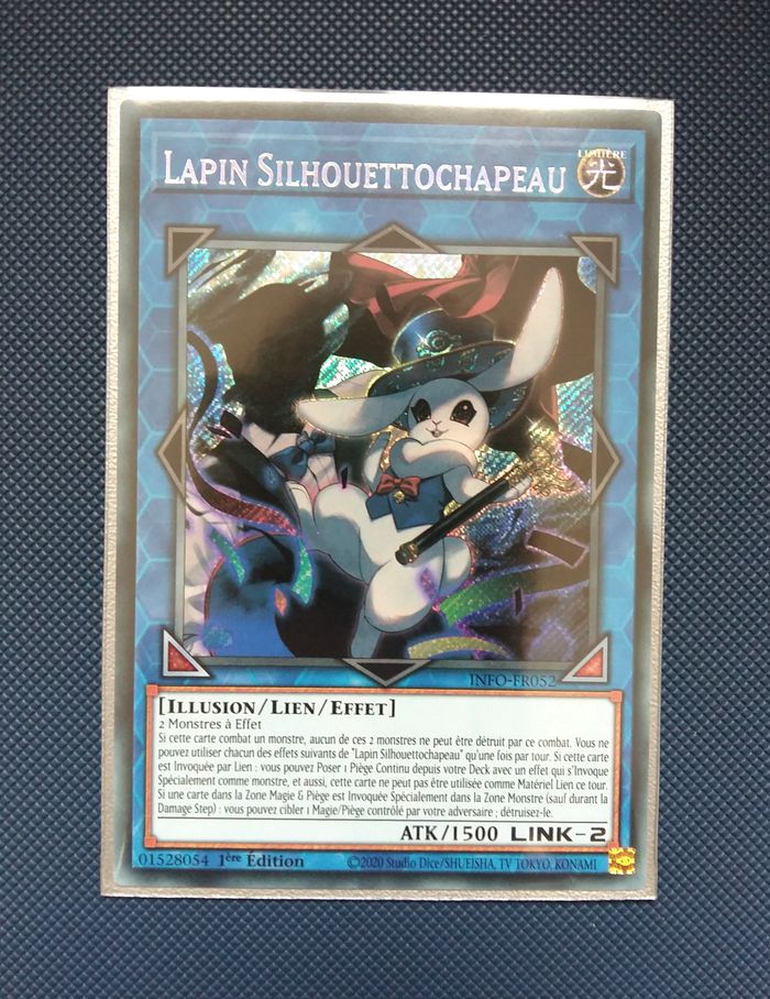 Yu-Gi-Oh ! Lot Lapin silhouettochapeau Secret Rare - INFO-FR052 1ère Édition - photo numéro 3