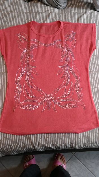 #top femme effet transparent taille unique