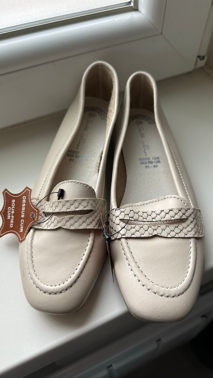 Lot paire de mocassins beige et rose - photo numéro 5