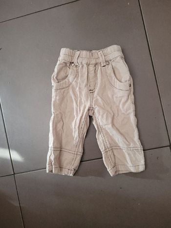 Pantalon velours taille élastique 6 mois