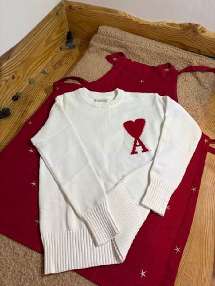 Pull Ami Paris Blanc, taille s, neuf - photo numéro 2