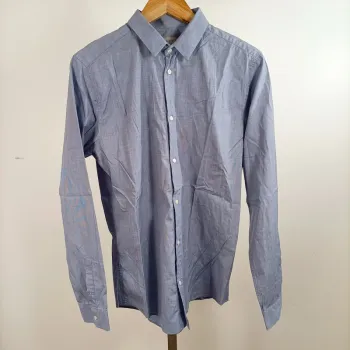 Chemise bleu clair Sandro Paris col classique coupe ajustée taille M manches longues - A1303