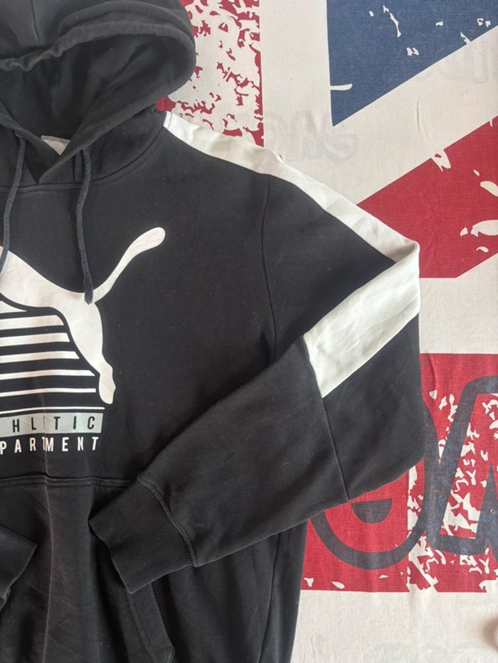 Sweat à capuche Puma imprimé blanc noir taille S - photo numéro 3
