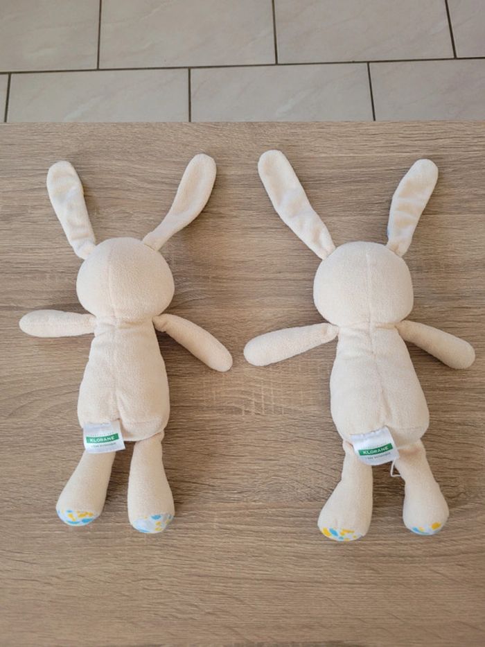 Lot de 2 doudous lapins - photo numéro 2