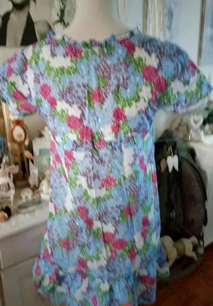 Robe ou tunique longue multicolore Zara Taille S Neuve - photo numéro 4