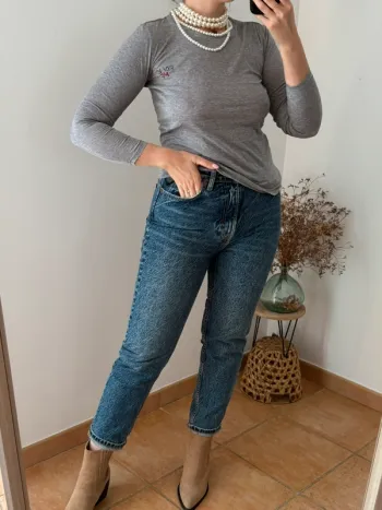 T-shirt gris IKKS “Rock Me” - Confort et style intemporel