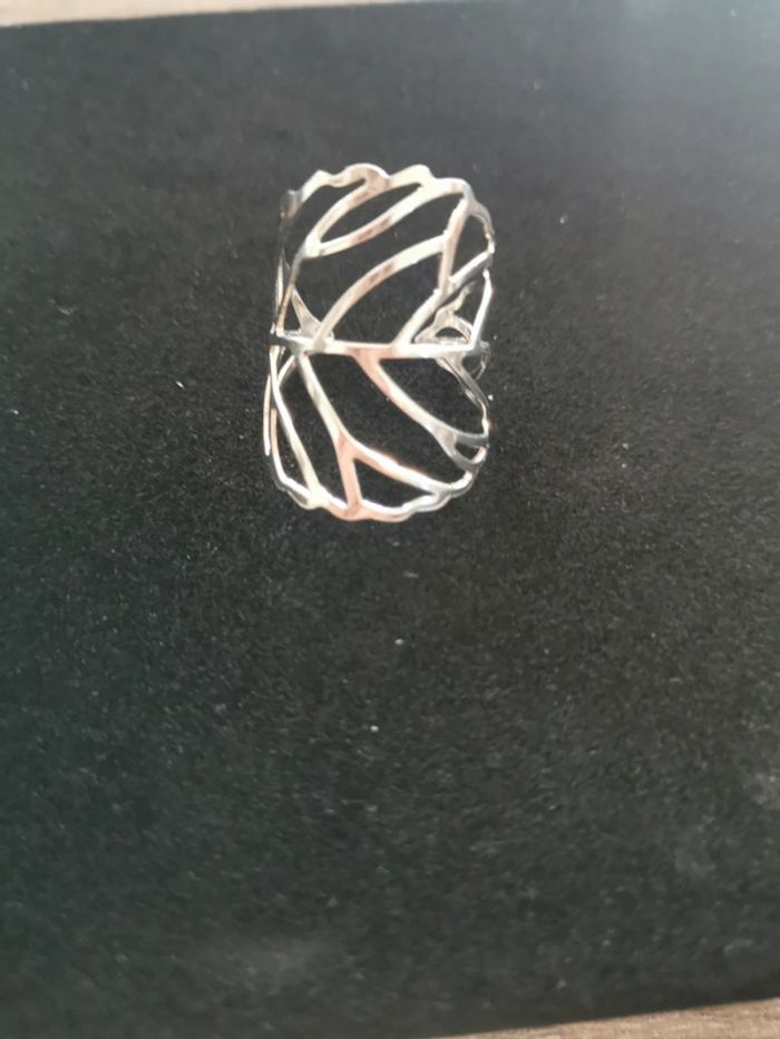 Bague femme large feuille T9