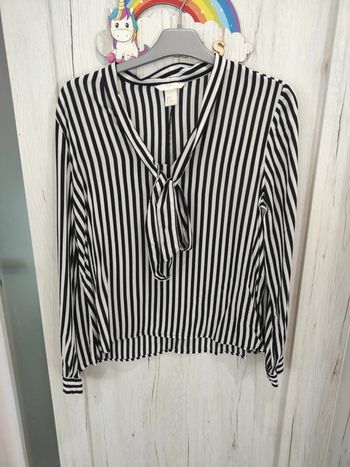 Blouse rayée blanche et noir H&M