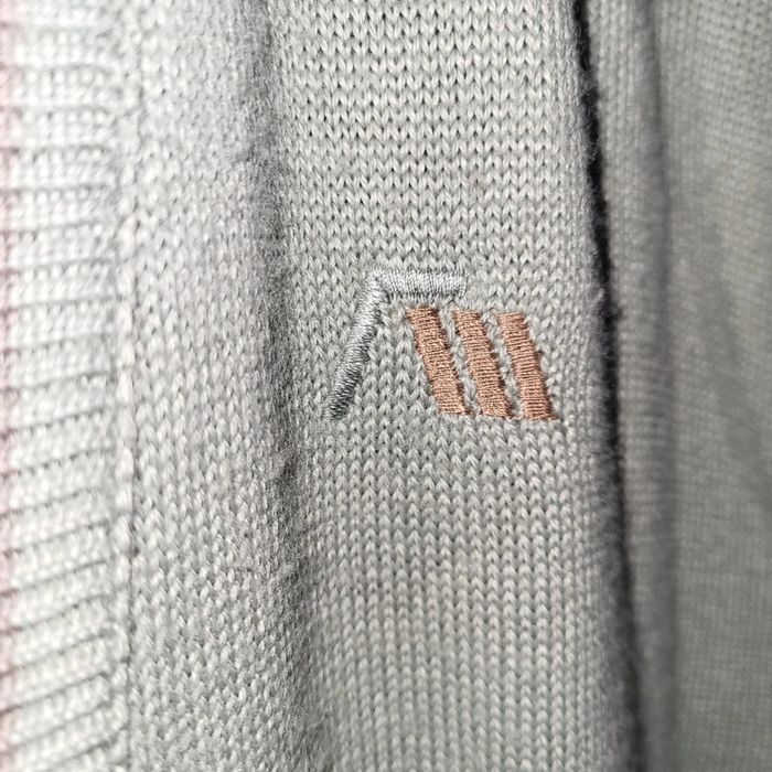 Cardigan  / Gilet en Laine Vintage Broderie Vert Clair 🧥 Royal Manor - Made in France - Taille L - photo numéro 2