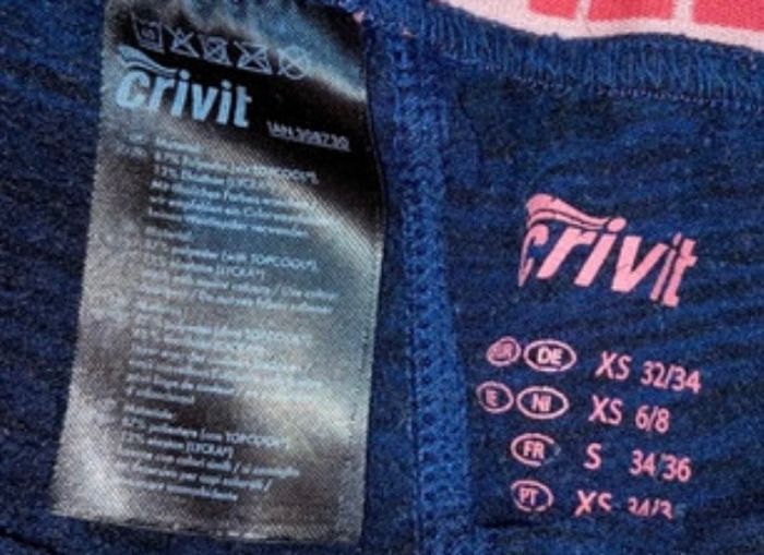 Legging court bleu chiné xs crivit - photo numéro 3