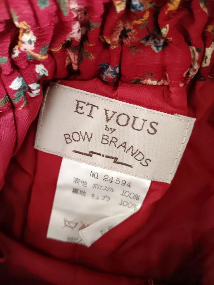 Jupe rouge fleurie made in Japan - photo numéro 8