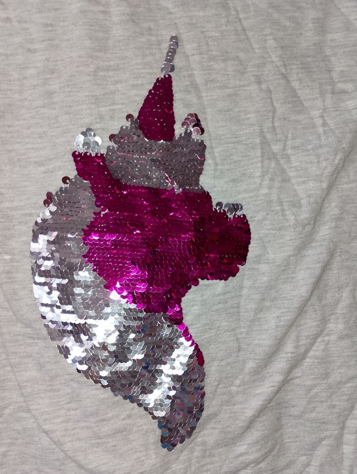T shirt Kiabi 12 ans tête de licorne - photo numéro 3
