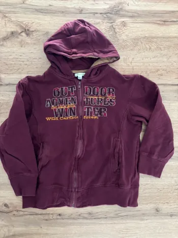 Gilet capuche  garçon bordeaux Vert baudet 8 ans