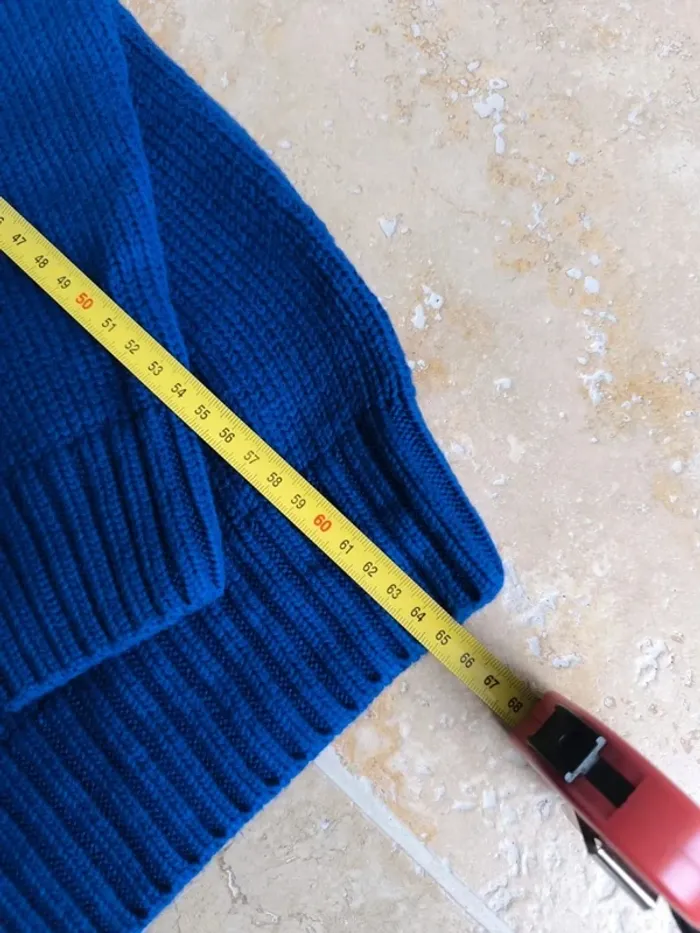 Pull col rond "Polo" bleu électrique Ralph Lauren L comme neuf - photo numéro 5