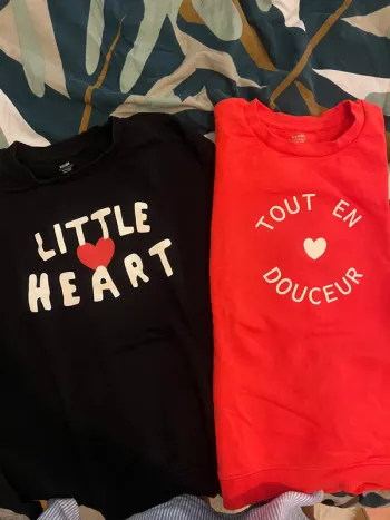 Lot de 2 pull Kiabi amour taille L