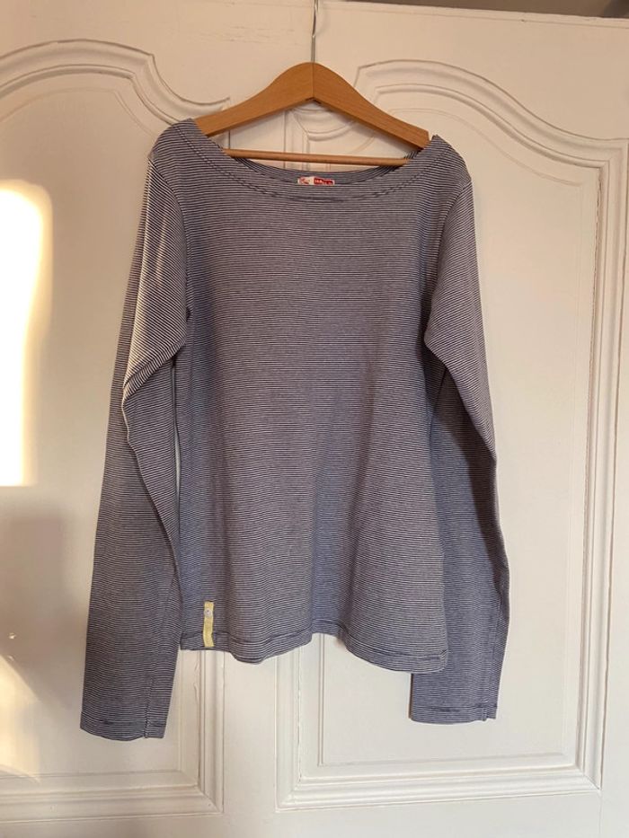 Tee-shirt marinière manches longues DPAM 14 ans