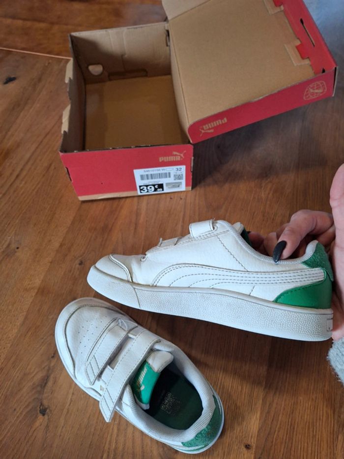 Basket puma taille 32 blanc et vert fille ou garçon mixte - photo numéro 12