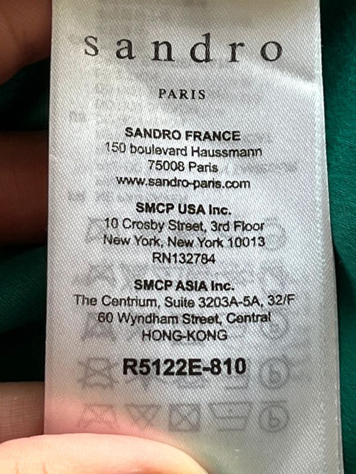 Robe verte manches évasées Sandro S - photo numéro 8