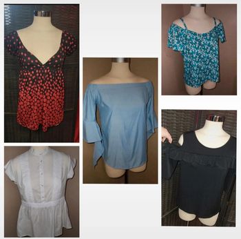 Lot 5 blouses dont 3 neuves M