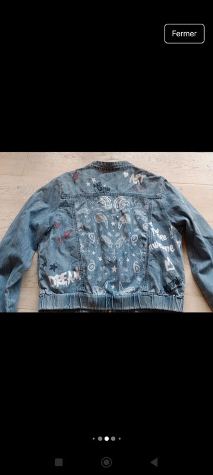 Veste zippée en jean - photo numéro 7