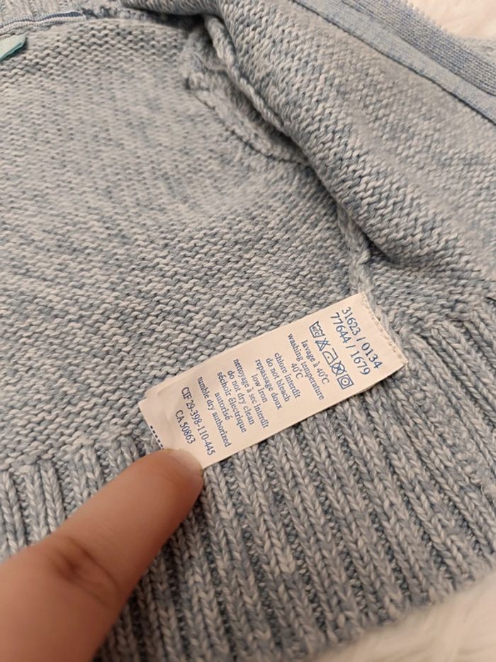 Gilet zippé en mailles T. 3 mois Obaibi - photo numéro 7