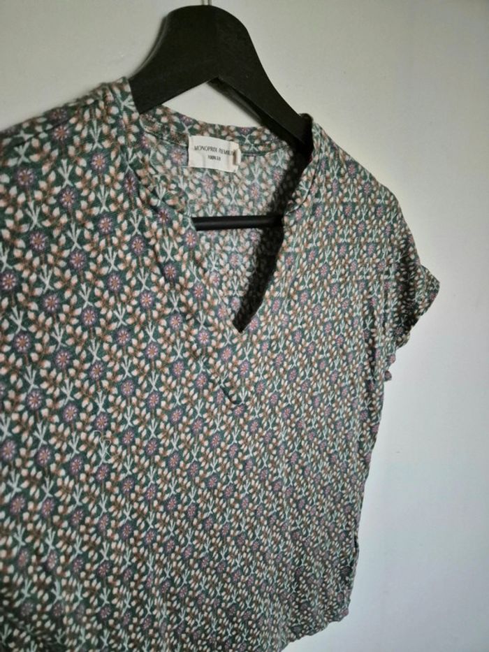 T-shirt en lin Monoprix taille s - photo numéro 5