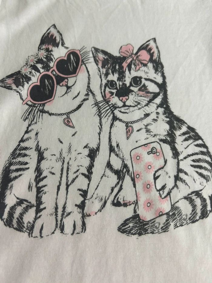 TEE shirt primark 2/3 ans chats - photo numéro 2