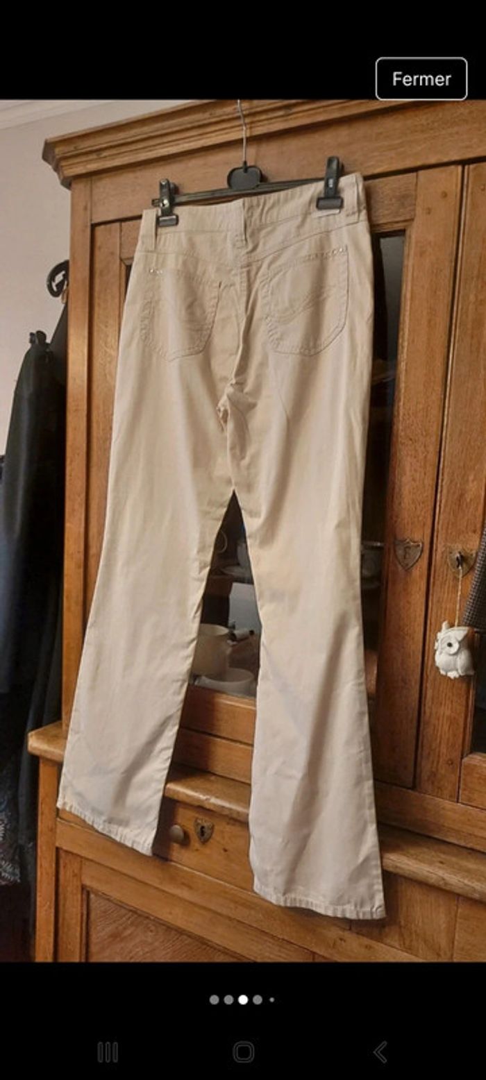 Pantalon femme Mac taille 40 couleur créme - photo numéro 3
