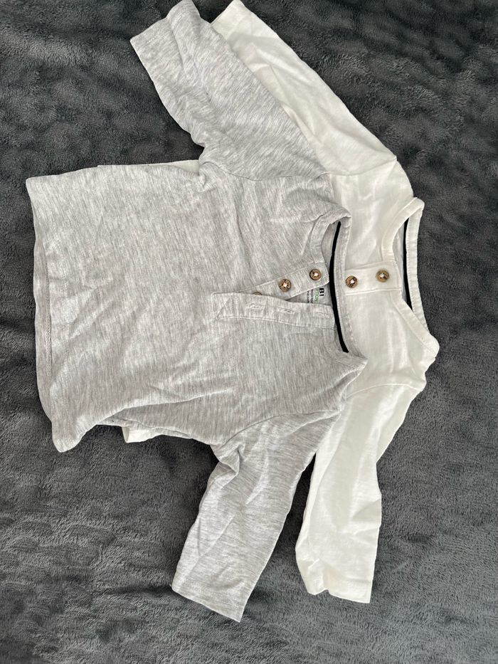 2 t-shirt manche longues