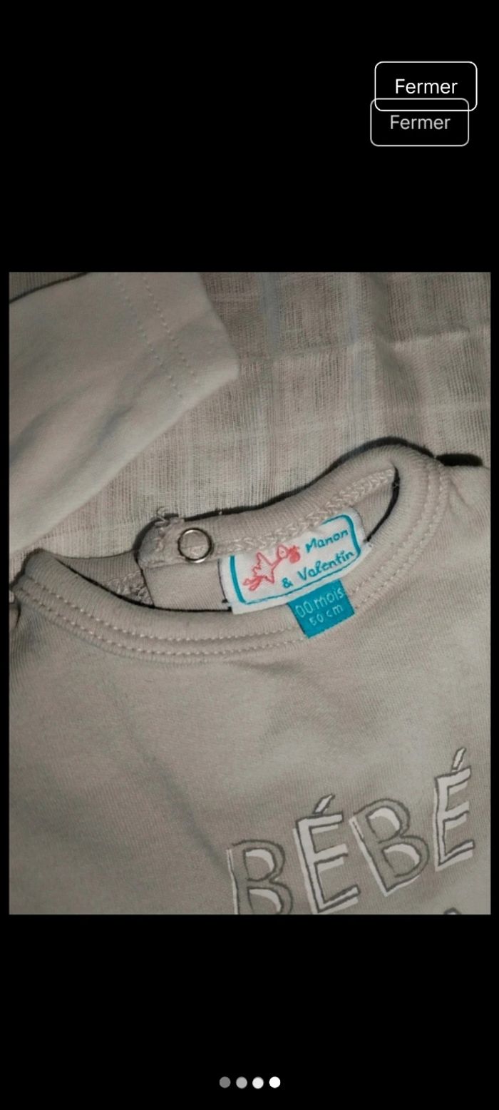 Lot de 2 pyjamas - bébé - 00 mois - photo numéro 4